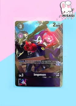 Digimon Trading Card Impmon P-071 02 Alt Art PROMO Karte Tournament Pack - Image 1