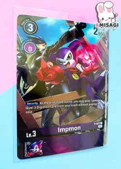 Digimon Trading Card Impmon P-071 02 Alt Art PROMO Karte Tournament Pack - Image 2