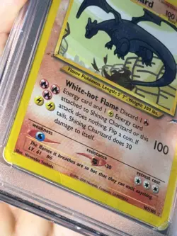 Pokemon TCG Shining Charizard Neo Destiny Holo Card 107/105 Unlimited Rare PSA 1 - Image 4