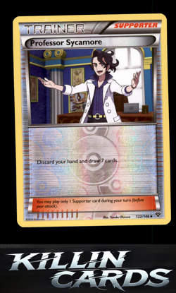Reverse Holofoil Professor Sycamore 122/146 Pokemon Uncommon XY Base Set Card LP - Image 1