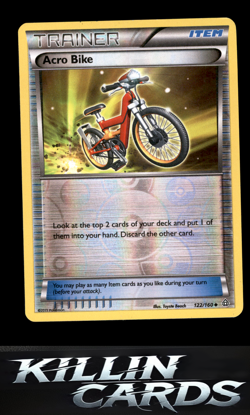Reverse Holofoil Acro Bike 122/160 Pokemon Uncommon XY - Primal Clash Card NM - Image 1
