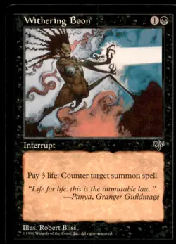 MTG Withering Boon LP Light Play Mirage [4857] - Image 1