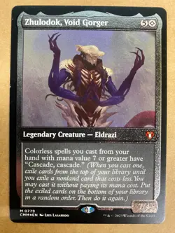 MTG 1x FOIL THICK ETCHED Zhulodok, Void Gorger 779 Commander Masters Magic x1 NM - Image 1