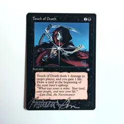Silver Signed Touch of Death M/NM Iceage Melissa Benson MTG 1996 - Image 1