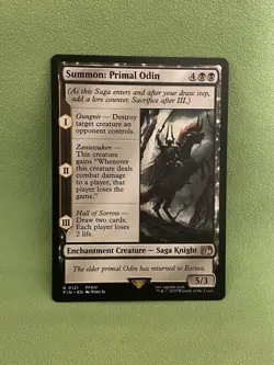 Summon: Primal Odin 0121 Final Fantasy Magic The Gathering MTG NM FIN EN - Image 1