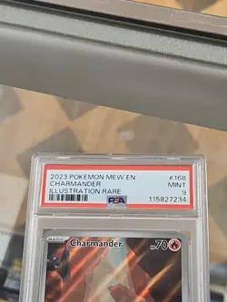2023 POKEMON MEW EN-151 ILLUSTRATION RARE #168 CHARMANDER PSA 9 - Image 2