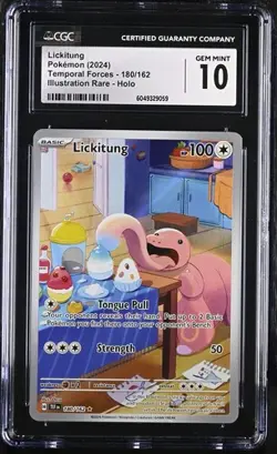 2024 Pokemon Temporal Forces IR Lickitung #180 CGC 10 - Image 1