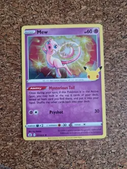 Mew Carte Holo Rare 011/025 Pokemon EB7.5 Celebrations 25 ans Neuve (Anglaise) - Image 1