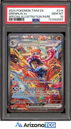 Pokemon 2024 Greninja ex 214/167 SIR Twilight Masquerade GEM MINT PSA 10 - Image 1