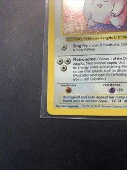 Clefairy 005/102 Base Set (Shadowless) Holo Unlimited Pokemon WOTC LP- - Image 5