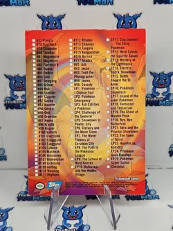 2000 Topps Pokemon TV Animation Edition Series 2 - Checklist Blue Logo MP - Image 2