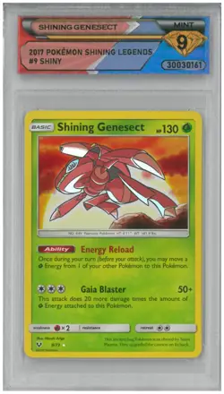 2017 Pokemon Shining Legends SHINING GENESECT #9/73 Shiny 💎 DSG 9 Mint - Image 1