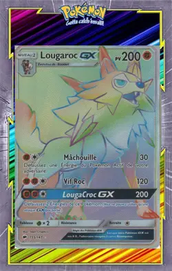 Lougaroc GX Secret - SL03:Ombres Ardentes -155/147-Carte Pokemon Francaise - Image 1