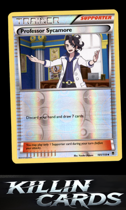 Reverse Holofoil Professor Sycamore 101/119 Pokemon Uncommon XY - Phantom Forces - Image 1