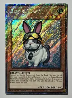 Rescue Rabbit RA02-EN008 (NM) Platinum Secret Rare 1st Edition YuGiOh! TCG - Image 1