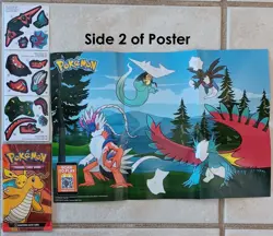2025 Pikachu&Dragonite Pokemon Happy Meal Toy #1 NEW 4 Cards+Poster+Stickers - Image 3