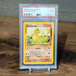 PSA 9 Base Set Unlimited Charmander 46/102 Pokemon Cards 1999 - Image 1