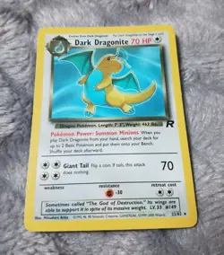 Pokemon Team Rocket Unlimited Rare Dark Dragonite 22/82 Card - Image 1