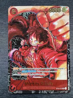 One Piece TCG Monkey.D.Luffy ST01-012 Foil Card SR Near Mint English - Image 2