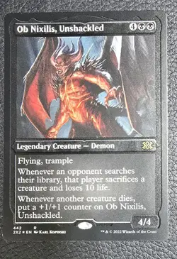 Ob Nixilis, Unshackled (Foil Etched) [Double Masters 2022] Foil Near Mint MTG NM - Image 1
