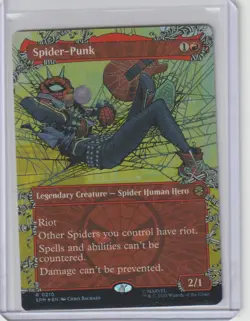 Magic The Gathering Marvel SpiderMan - Spider-Punk #0210 - Borderless Foil - Image 1