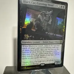 Black Cat, Cunning Thief [Prerelease] R 0052, Sealed Foil Promo, MTG Spider-Man - Image 2