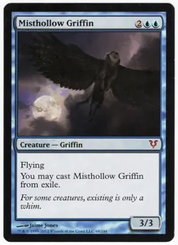 Misthollow Griffin 2012 Avacyn Restored Blue Mythic Creature MTG NM AZ1 - Image 1