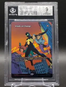 BGS 9 MINT Winds of Change M 0030 Foil 2025 Marvel's Spider-Man MTG - Image 1