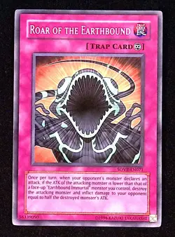 Roar of the Earthbound YuGiOh Stardust Overdrive Trap Common - Image 1