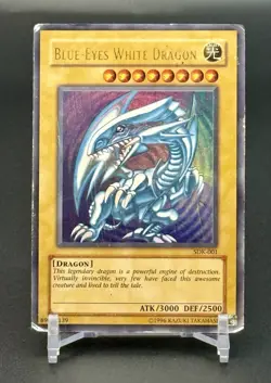 Blue-Eyes White Dragon SDK-001 Unlimited 2002 Yu-Gi-Oh Kaiba Deck HP - Image 1