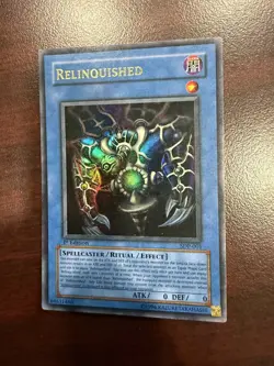 Relinquished YuGiOh 2002 Starter Deck Pegasus SDP-001 Ultra Rare 1st Edition-LP - Image 1