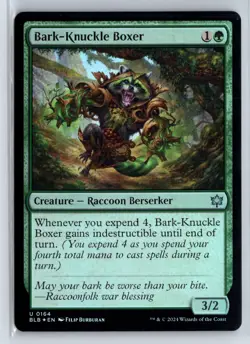 (2x) FOIL BarkKnuckle Boxer Bloomburrow Uncommon - MTG Magic the Gathering Card - Image 1