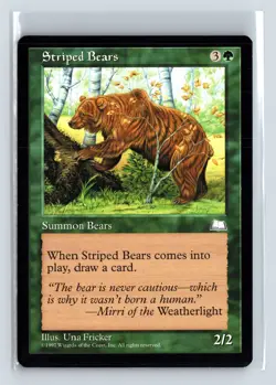 (2x) STRIPED BEARS - MTG Magic the Gathering Card - Weatherlight - Common - Image 1