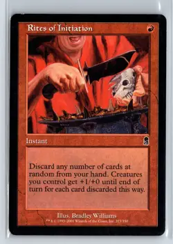 (3x) RITES OF INITIATION - Odyssey - MTG Magic the Gathering Card - Common - Image 1