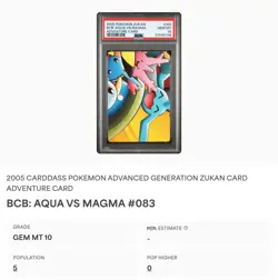 PSA 10 GEM MINT Kyogre Vs. Groudon Pokepark Zukan Adventure Card Pokemon POP 5 - Image 2