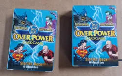 2 DC Batman Superman Overpower Card Game Starter Decks 69 cards each pack - Image 1
