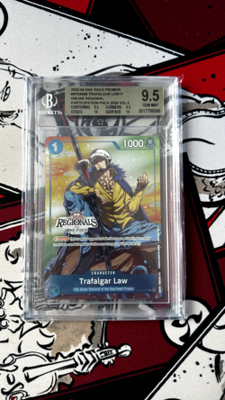 BGS 9.5 ONE PIECE ENGLISH CARD REGIONALS GAME CARTE HOLO LAW ST03-008 EN MINT - Image 1