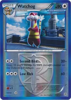 Watchog 113/135 Reverse Holo Plasma Storm Pokemon Card LP - Image 1