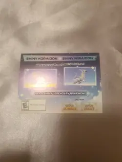 Shiny Koraidon & Miraidon Pokemon Scarlet Violet Code Card - Gamestop - Image 1