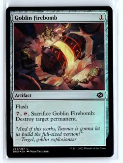 FOIL Goblin Firebomb The Brothers' War - MTG Magic the Gathering Card - Image 1