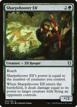 (1x FOIL) SHARPSHOOTER ELF - CL: Baldur's Gate - MTG Magic the Gathering Card - Image 1