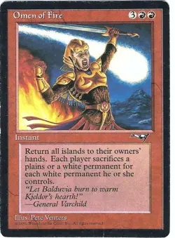 (3X) Omen of Fire - Alliances - MTG Magic the Gathering Card - Image 4