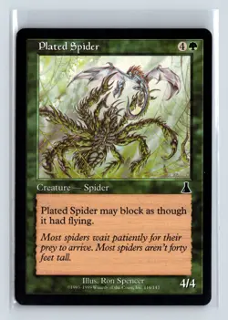 PLATED SPIDER - MTG Magic the Gathering Card - Urza's Destiny - Common - Image 1