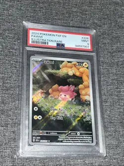 2024 Pokemon Paldean Fates 226 Pawmi Illustration Rare PSA 9 Card MINT - Image 1