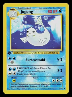 Pokemon Card - Dewgong Jugong German 1st Edition Base Set 25/102 Uncommon - Image 1