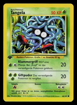 Pokemon Card - Tangela German 1st Edition Base Set 66/102 Common - Image 1
