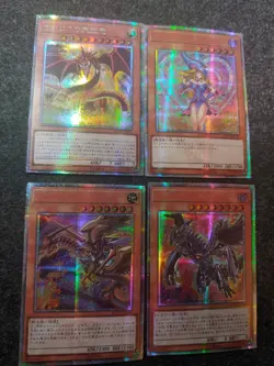 Yu-Gi-Oh Fan Made Japanese God Card Dark Magician Girl Blue Eyes Ultimate Dragon - Image 3
