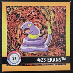 Ekans 23 Artbox Series 1 Stickers Vintage Pokemon Trading Card Game 1999 NM - Image 1