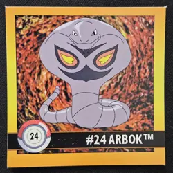 Arbok 24 Artbox Series 1 Stickers Vintage Pokemon Trading Card Game 1999 NM - Image 1