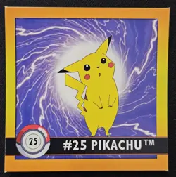 Pikachu 25 Artbox Series 1 Stickers Vintage Pokemon Trading Card Game 1999 NM - Image 1